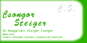 csongor steiger business card